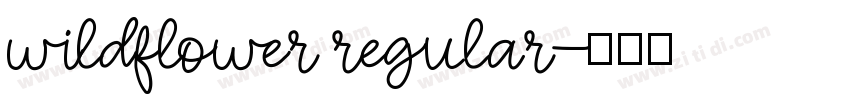 wildflower regular字体转换